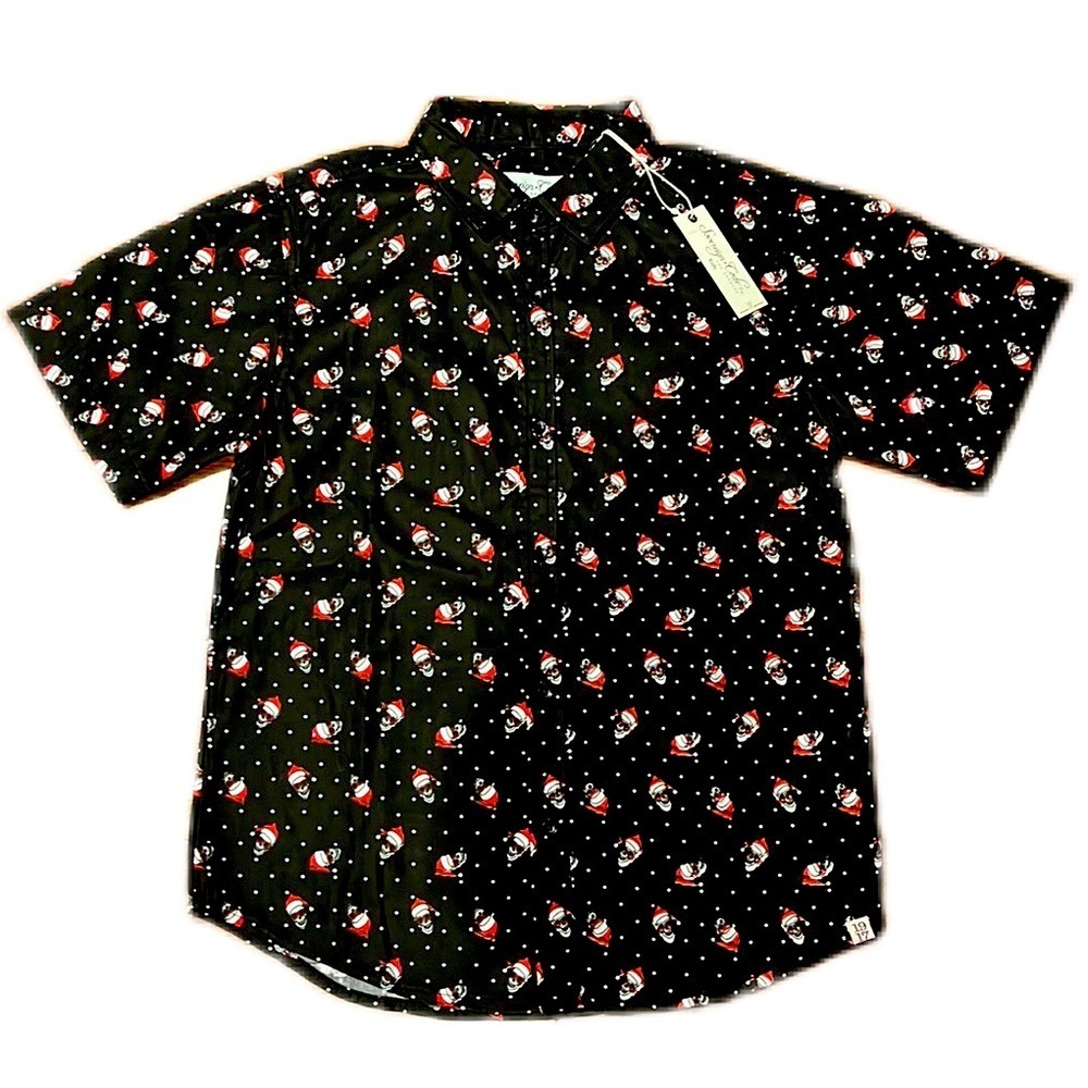 NWT  Funny Santa Claus Buttons Down blouse Size S  boy